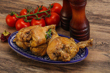 Rabbit stew in spicy sauce