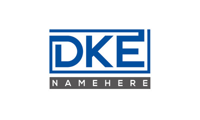 DKE creative three letters logo	