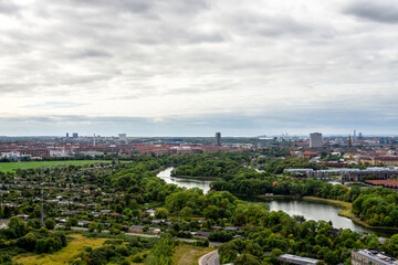 Fototapeta premium Nice view of the Copenhagen architecture. Denmark. Aerial view. Europe.