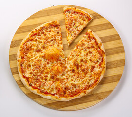 Italian traditional Pizza Margarita with cheese