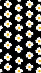 Seamless floral pattern with chamomile or daisy flowers. Vector design for paper, cover, fabric, interior decor and other users.