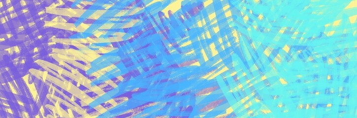 Abstract background painting art with blue, purple and light yellow paint brush for presentation, website, halloween poster, wall decoration, or t-shirt design.