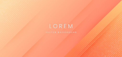 Abstract soft orange gradient geometric diagonal background. Minimal style.