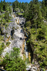 The wild-romantic Almbachklamm in the Berchtesgaden Land is a popular excursion destination in Bavaria, Germany
