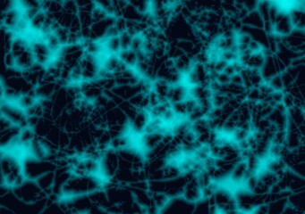 Colored electric glow pattern. Glowing energy grid. Abstract blue overlays texture, electric lightning background. Digital illustration sparkling fractal wallpaper