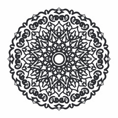 Vector round abstract circle. Mandala style.