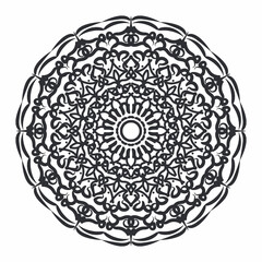 Vector round abstract circle. Mandala style.