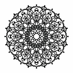 Vector round abstract circle. Mandala style.