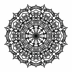Vector round abstract circle. Mandala style.
