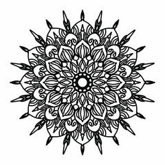 Vector round abstract circle. Mandala style.
