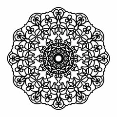 Vector round abstract circle. Mandala style.