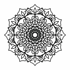 Vector round abstract circle. Mandala style.