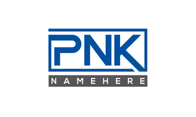 PNK creative three letters logo	