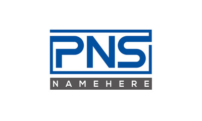 PNS creative three letters logo	