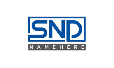 SND creative three letters logo	