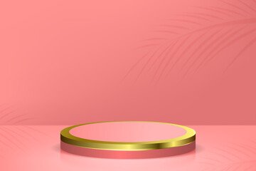 minimal podium stage on 3d vector illustration. eps 10