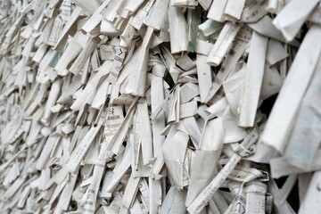 たくさん結ばれたおみくじ（鷲宮神社）