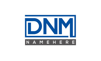 DNM creative three letters logo