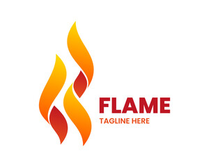 Flame logo template. Abstract fire. Stock vector emblem.