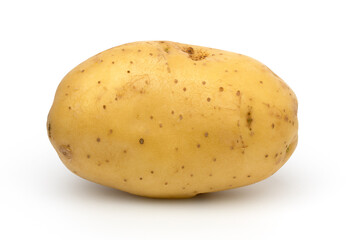 potato isolated on white background, with a clipping path, single.