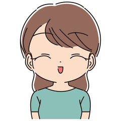 笑顔の女性　上半身アップ