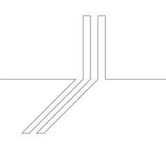 One Lines Design . Vector Logo .Abstract Geometrical illustration.