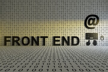 FRONT END concept text sunlight 3D illustration