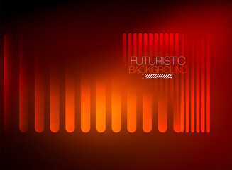 Bright neon color techno abstract background, shiny glowing neon lines in the dark background