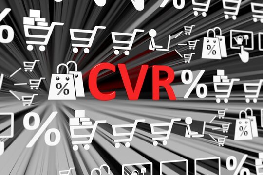CVR concept blurred background 3d render illustration