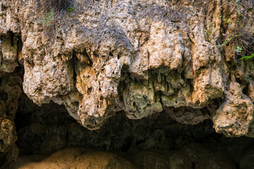 Rock background. Symphony of Stones or Basalt Organ