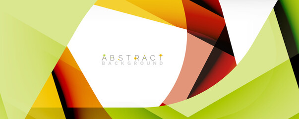 Obraz premium Geometric abstract background - multicolored abstract shapes on white. Vector Illustration For Wallpaper, Banner, Background, Landing Page