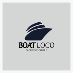 Boat logo design template. Vector illustration