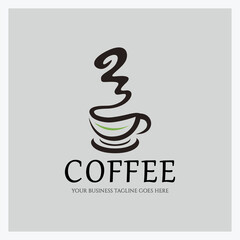 Coffee logo design template. Vector illustration