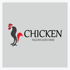Fototapeta premium Chicken logo design template. Vector illustration
