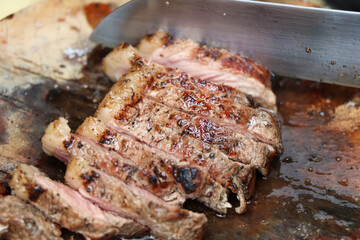 fire grilled meat