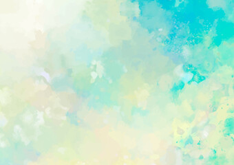 幻想的な水彩の水色テクスチャ背景
