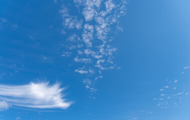 見上げると青い空