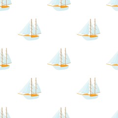 Boat pattern seamless background texture repeat wallpaper geometric vector