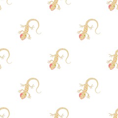 Lizard pattern seamless background texture repeat wallpaper geometric vector