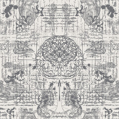 Fototapeta premium vector image of abstraction in the style of old blurry manuscript graphics Can be used as wallpaper or wrapping paper 