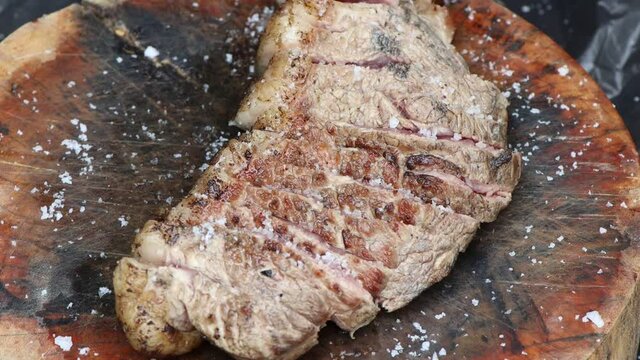 Grilled fresh meat and safe from red meat accelerators