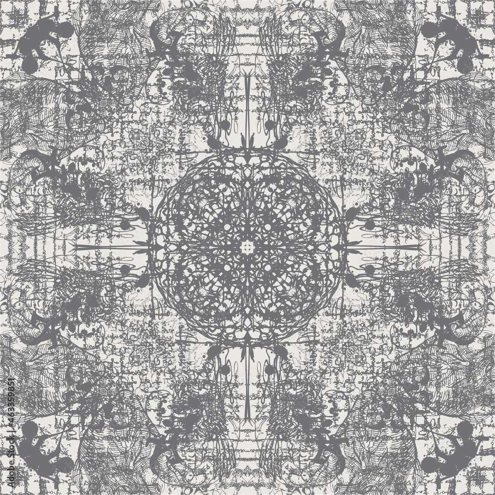 Poster vector image of abstraction in the style of old blurry manuscript graphics can be used as wallpaper 