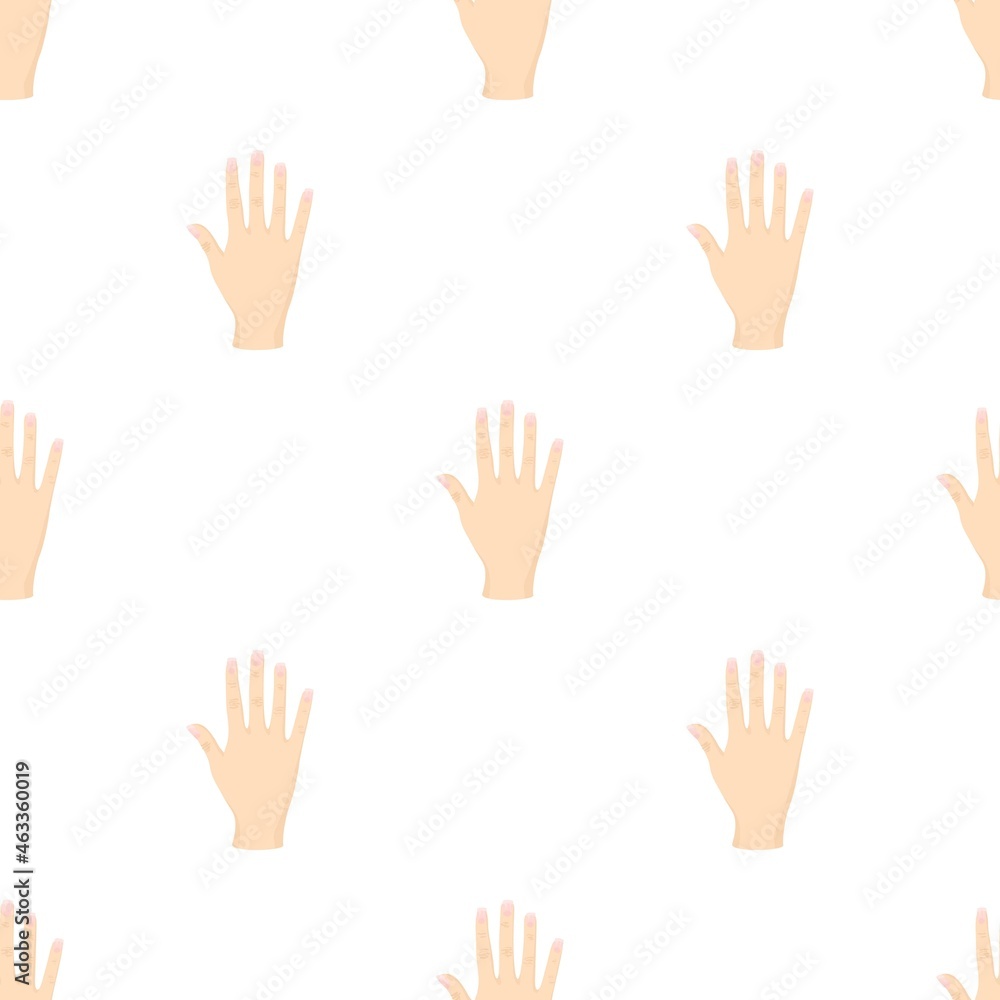 Poster opened palm of the hand pattern seamless background texture repeat wallpaper geometric vector