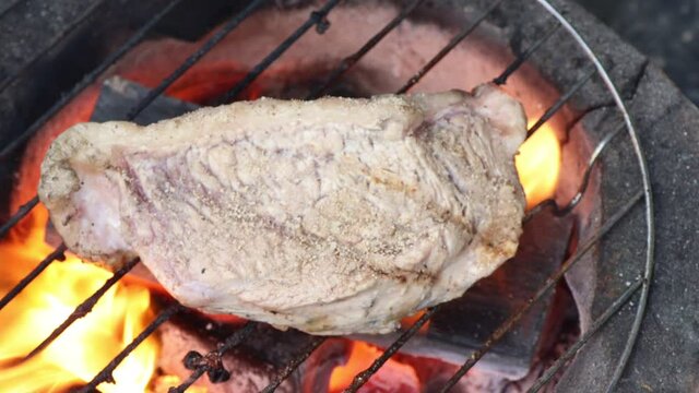 Grilled fresh meat and safe from red meat accelerators
