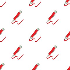 Red marker pattern seamless background texture repeat wallpaper geometric vector