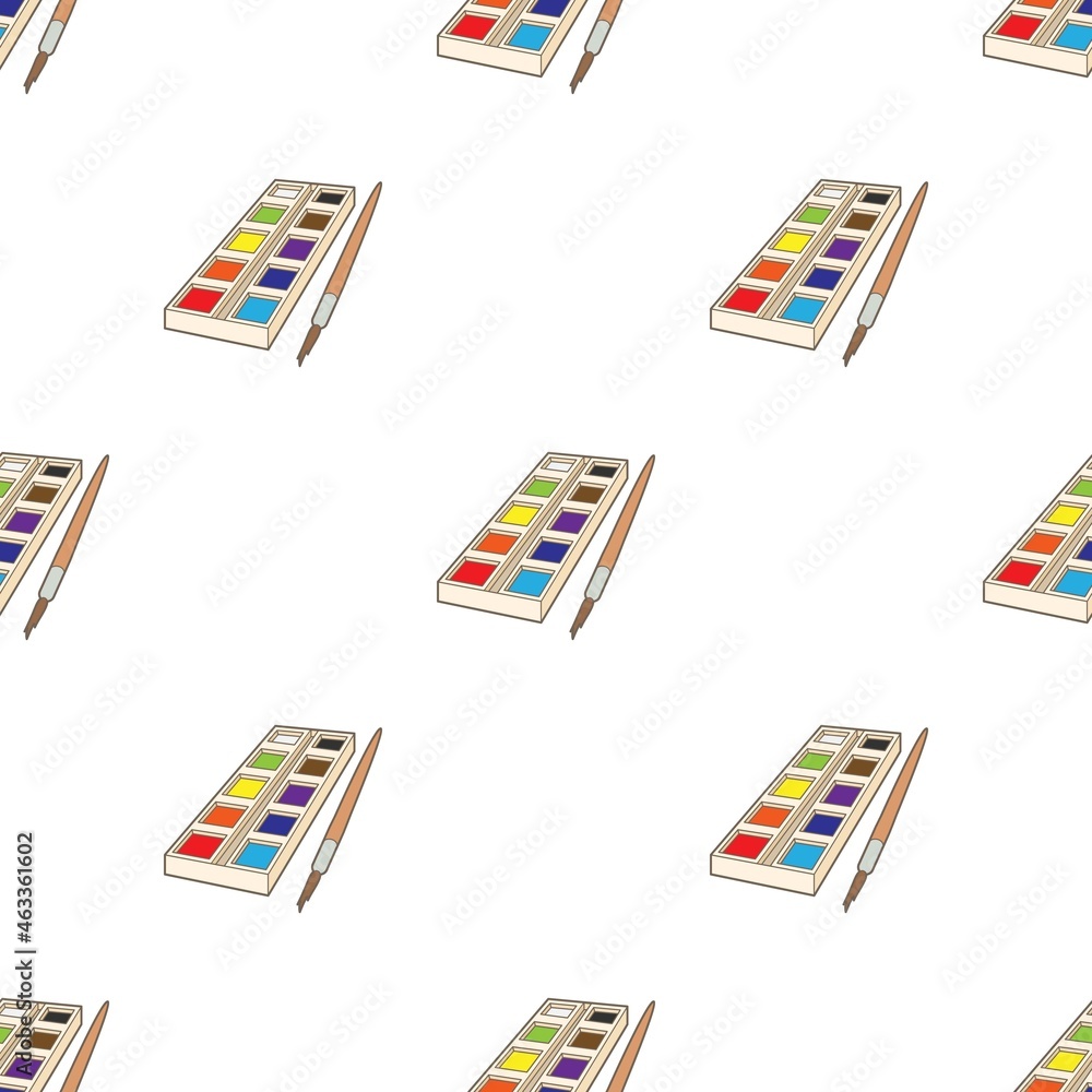 Poster watercolor in a box with brush pattern seamless background texture repeat wallpaper geometric vector