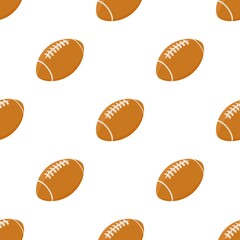 Rugby ball pattern seamless background texture repeat wallpaper geometric vector