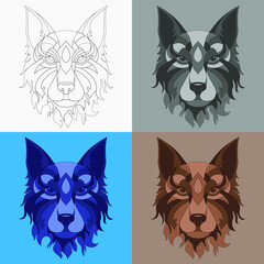 Wild dog, its muzzle