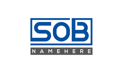 SOB creative three letters logo