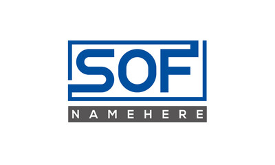 SOF creative three letters logo